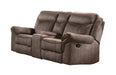 Aram Double Glider Reclining Loveseat in Dark Brown 8206NF-2 - U&U Home Budget Furniture (Carteret, NJ)