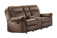 Aram Double Glider Reclining Loveseat in Dark Brown 8206NF-2 - U&U Home Budget Furniture (Carteret, NJ)