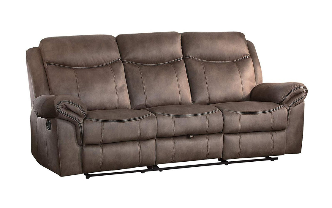 Aram Double Glider Reclining Sofa in Dark Brown 8206NF-3 - U&U Home Budget Furniture (Carteret, NJ)
