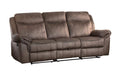 Aram Double Glider Reclining Sofa in Dark Brown 8206NF-3 - U&U Home Budget Furniture (Carteret, NJ)