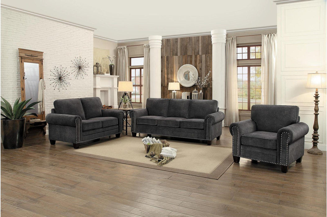 Cornelia Loveseat in Dark Gray 8216DG-2 - U&U Home Budget Furniture (Carteret, NJ)