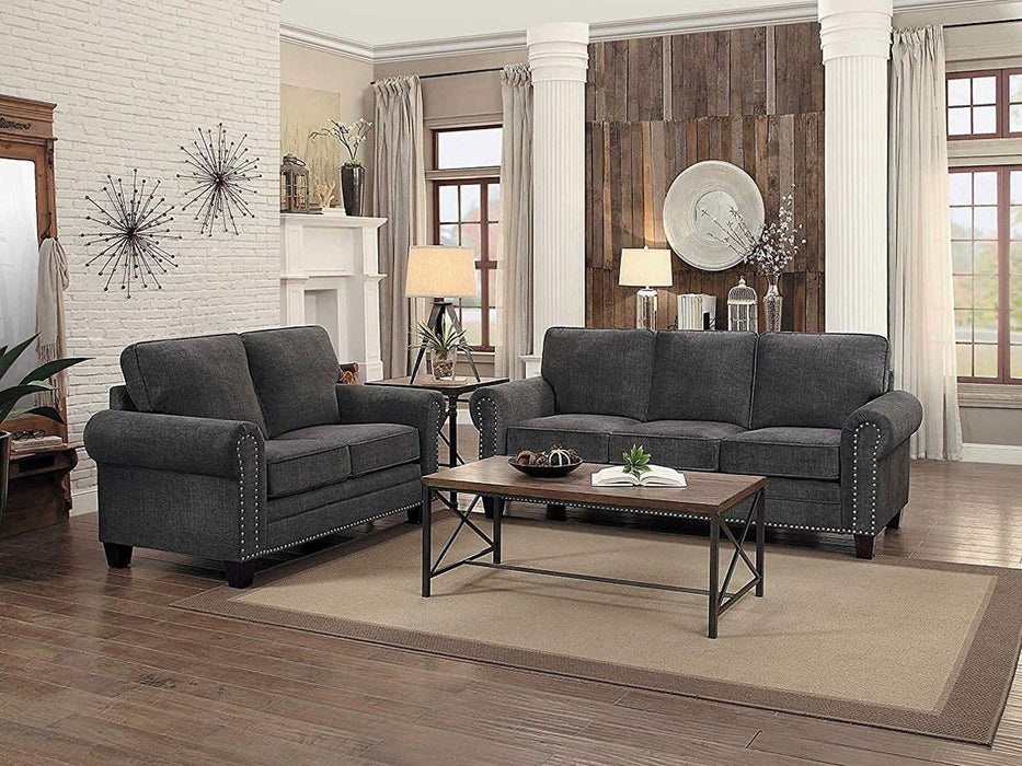 Cornelia Sofa in Dark Gray 8216DG-3 - U&U Home Budget Furniture (Carteret, NJ)