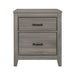 Waldorf 2 Drawer Nightstand in Dark Gray 1902-4 - U&U Home Budget Furniture (Carteret, NJ)