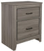 Waldorf 2 Drawer Nightstand in Dark Gray 1902-4 - U&U Home Budget Furniture (Carteret, NJ)