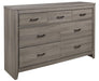 Waldorf 7 Drawer Dresser in Dark Gray 1902-5 - U&U Home Budget Furniture (Carteret, NJ)
