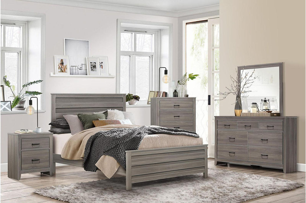 Waldorf Mirror in Dark Gray 1902-6 - U&U Home Budget Furniture (Carteret, NJ)
