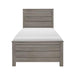 Waldorf Twin Panel Bed in Dark Gray 1902T-1* - U&U Home Budget Furniture (Carteret, NJ)