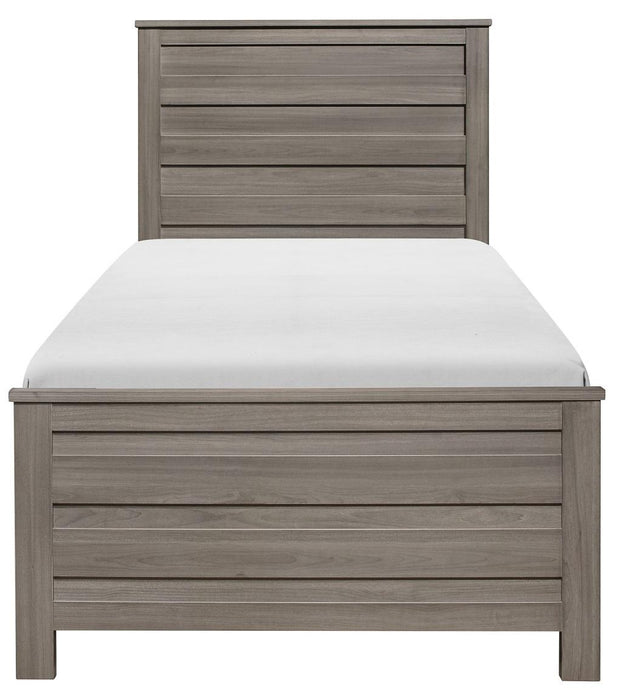 Waldorf Twin Panel Bed in Dark Gray 1902T-1* - U&U Home Budget Furniture (Carteret, NJ)