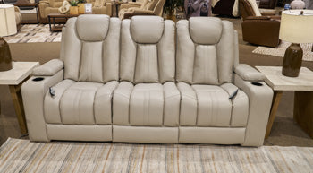 Elevate Edges Reclining Sofa with Drop Down Table - U&U Home Budget Furniture (Carteret, NJ)