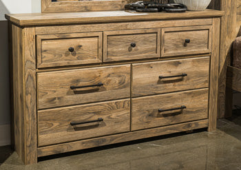 Rusticott Dresser and Mirror - U&U Home Budget Furniture (Carteret, NJ)