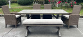Laguna Heights Outdoor Dining Table - U&U Home Budget Furniture (Carteret, NJ)