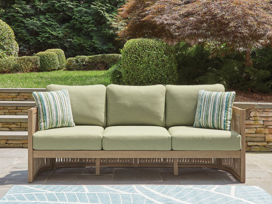 Serena Shores Outdoor Sofa with Cushion - U&U Home Budget Furniture (Carteret, NJ)