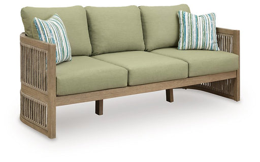 Serena Shores Outdoor Sofa with Cushion - U&U Home Budget Furniture (Carteret, NJ)