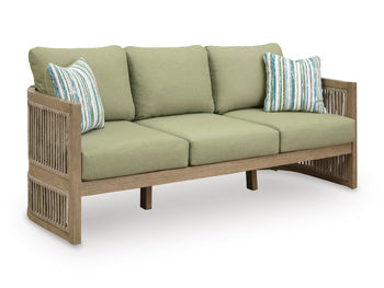 Serena Shores Outdoor Sofa with Cushion - U&U Home Budget Furniture (Carteret, NJ)