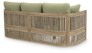 Serena Shores Outdoor Sofa with Cushion - U&U Home Budget Furniture (Carteret, NJ)