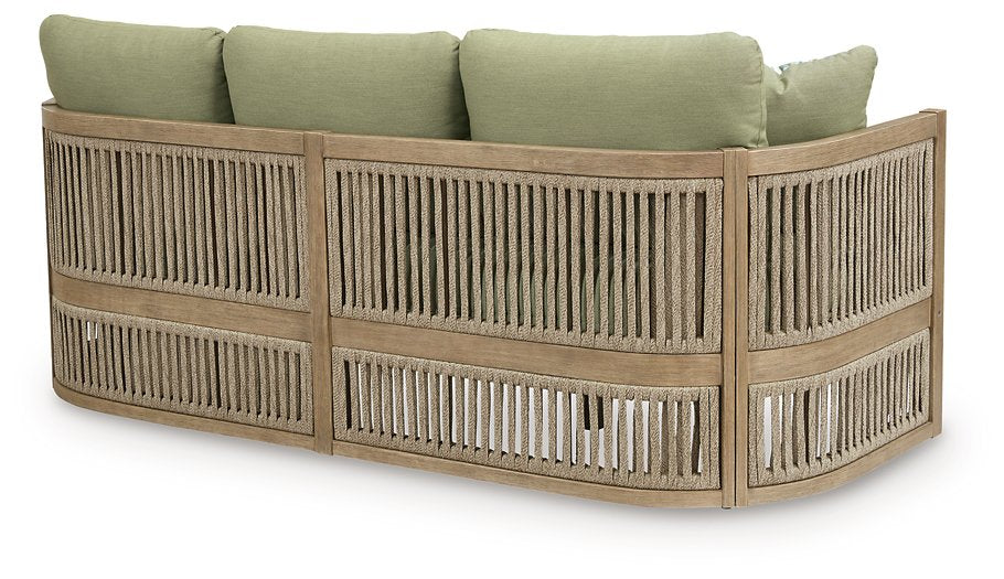 Serena Shores Outdoor Sofa with Cushion - U&U Home Budget Furniture (Carteret, NJ)