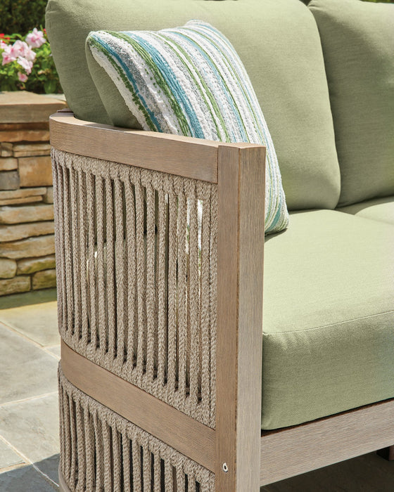 Serena Shores Outdoor Sofa with Cushion - U&U Home Budget Furniture (Carteret, NJ)