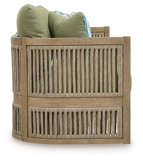 Serena Shores Outdoor Sofa with Cushion - U&U Home Budget Furniture (Carteret, NJ)