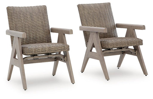 Cliff Trails Outdoor Rocking Arm Chair (Set of 2) - U&U Home Budget Furniture (Carteret, NJ)