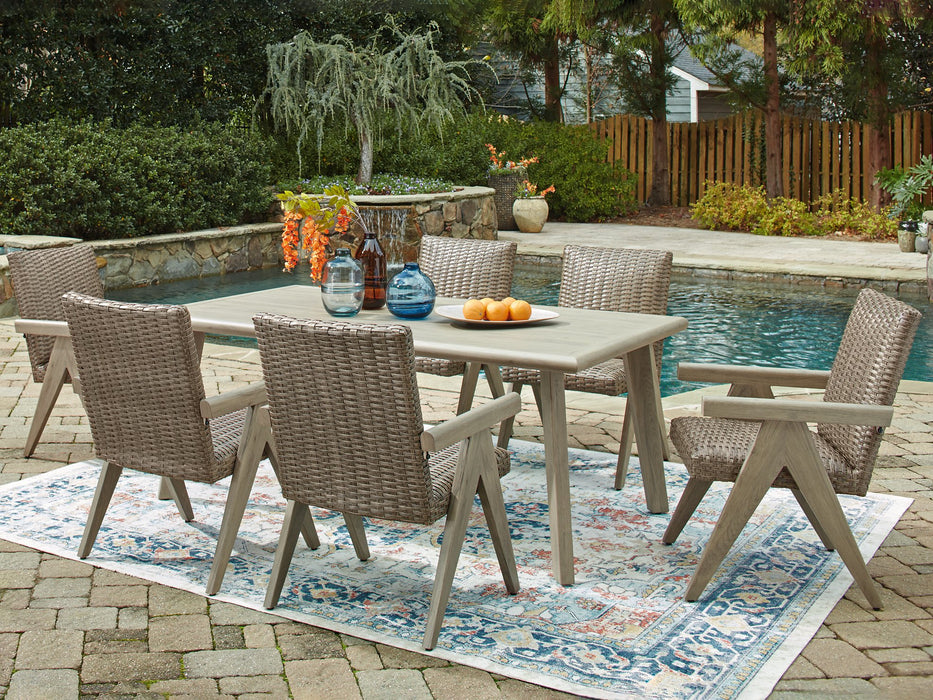 Cliff Trails Outdoor Dining Package - U&U Home Budget Furniture (Carteret, NJ)