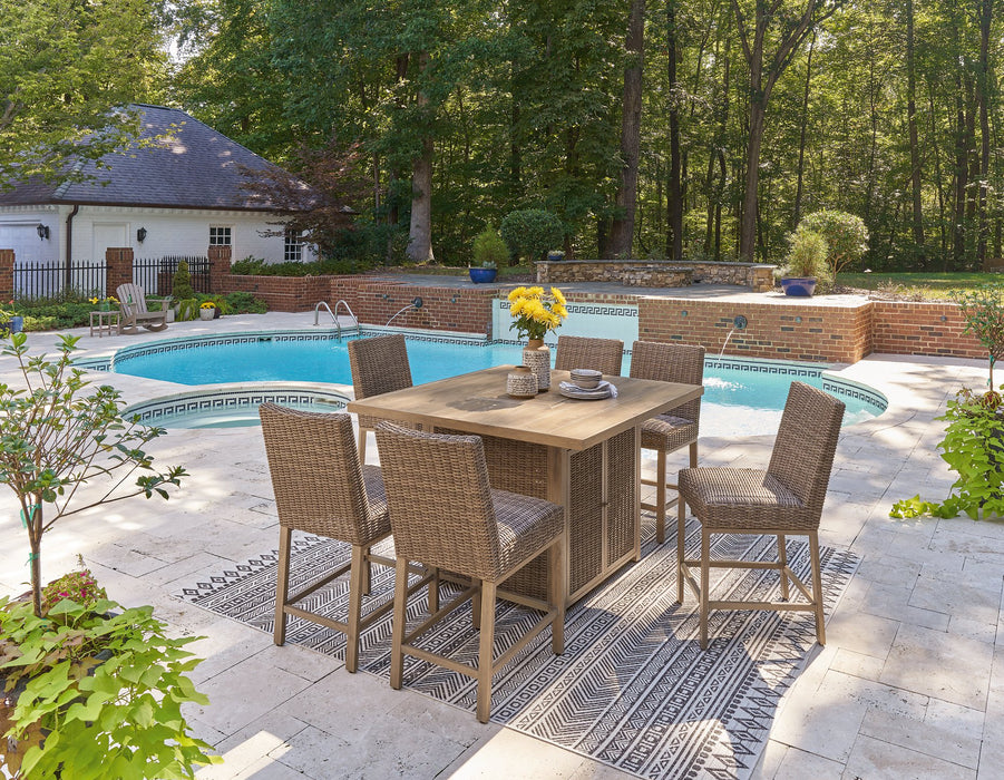 Walton Bridge Outdoor Dining Set - U&U Home Budget Furniture (Carteret, NJ)