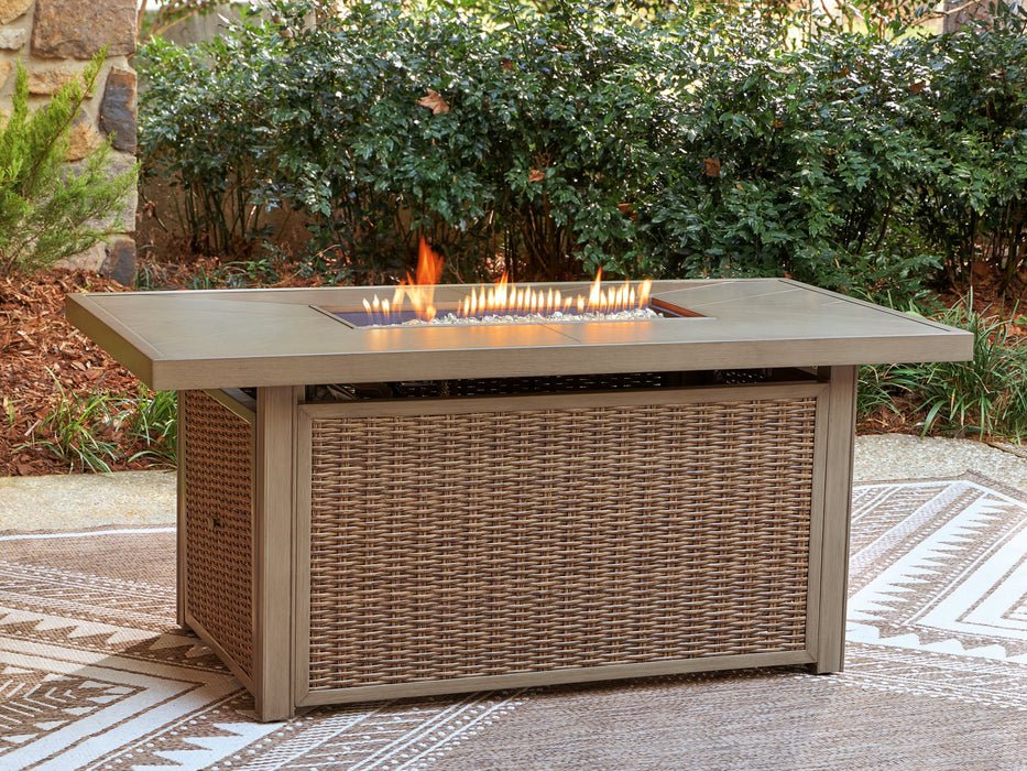Laguna Heights Outdoor Fire Pit Table - U&U Home Budget Furniture (Carteret, NJ)