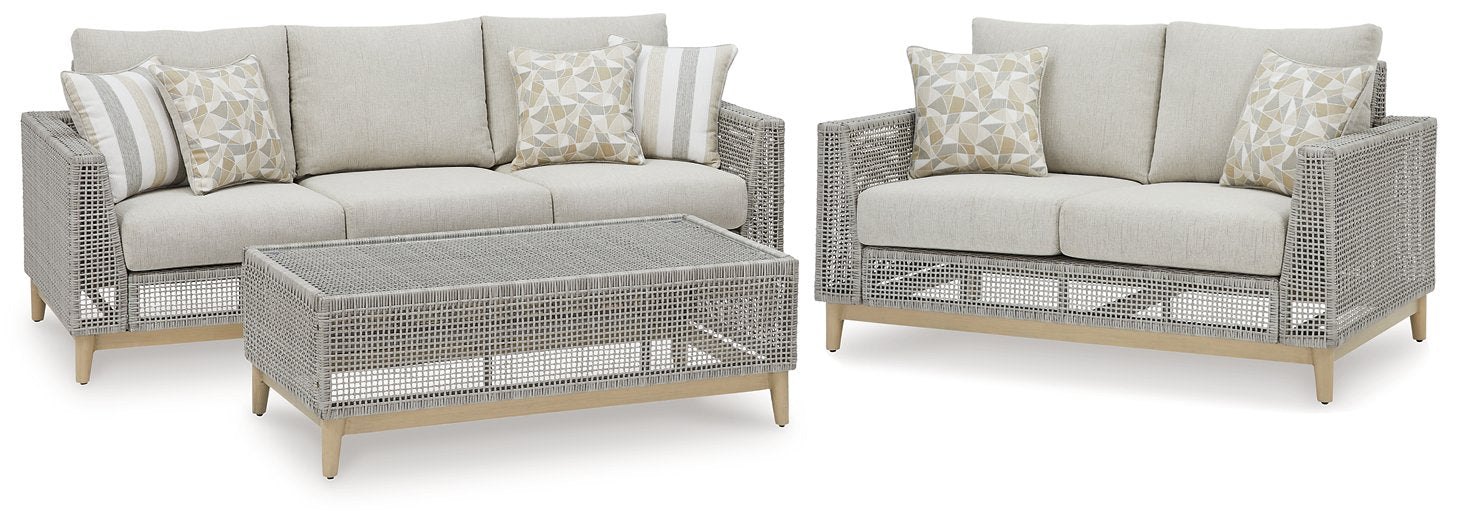 Seton Creek Outdoor Seating Set - U&U Home Budget Furniture (Carteret, NJ)