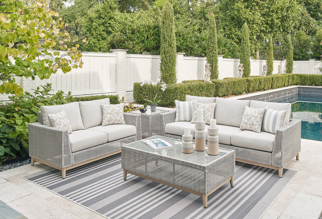 Seton Creek Outdoor Seating Set - U&U Home Budget Furniture (Carteret, NJ)