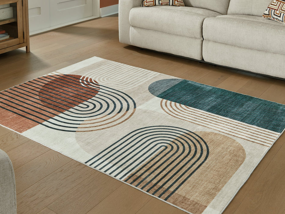 Farrendale Washable Area Rug - U&U Home Budget Furniture (Carteret, NJ)