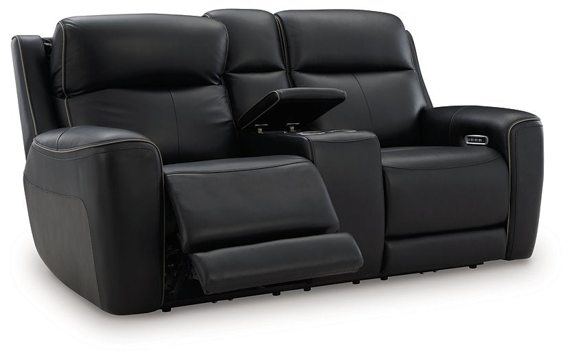 5Z-Relaxation Power Reclining Loveseat with Console - U&U Home Budget Furniture (Carteret, NJ)