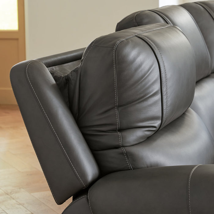 5Z - Pittson Power Reclining Sectional Loveseat - U&U Home Budget Furniture (Carteret, NJ)