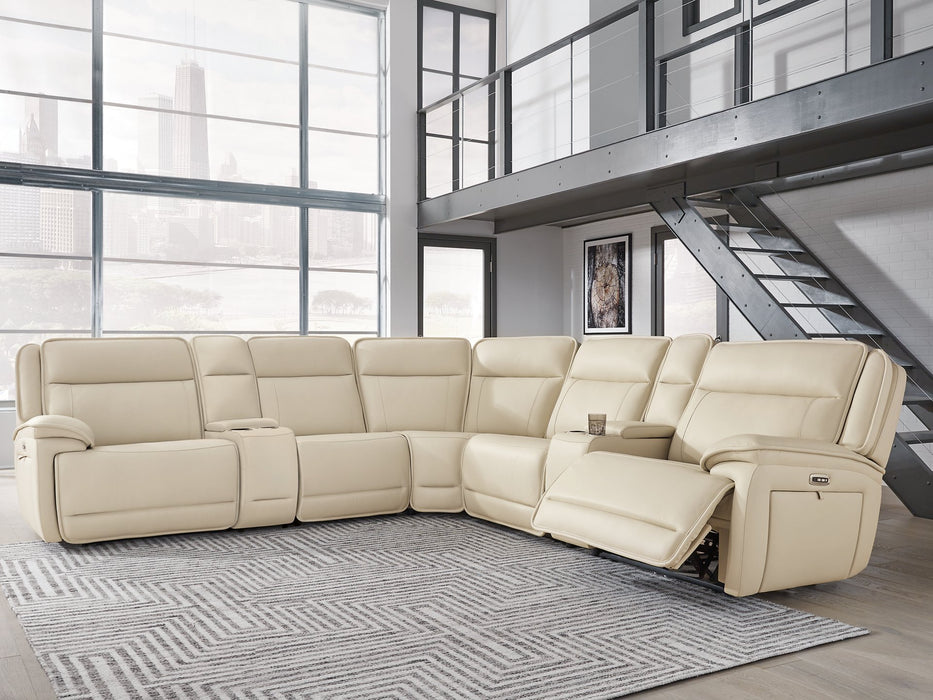 Double Deal Reclining Sectional with 2 Consoles - U&U Home Budget Furniture (Carteret, NJ)