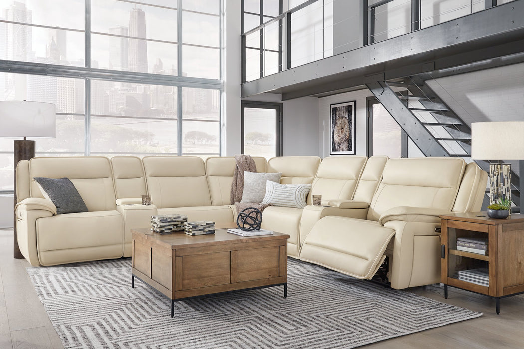 Double Deal Reclining Sectional with 2 Consoles - U&U Home Budget Furniture (Carteret, NJ)