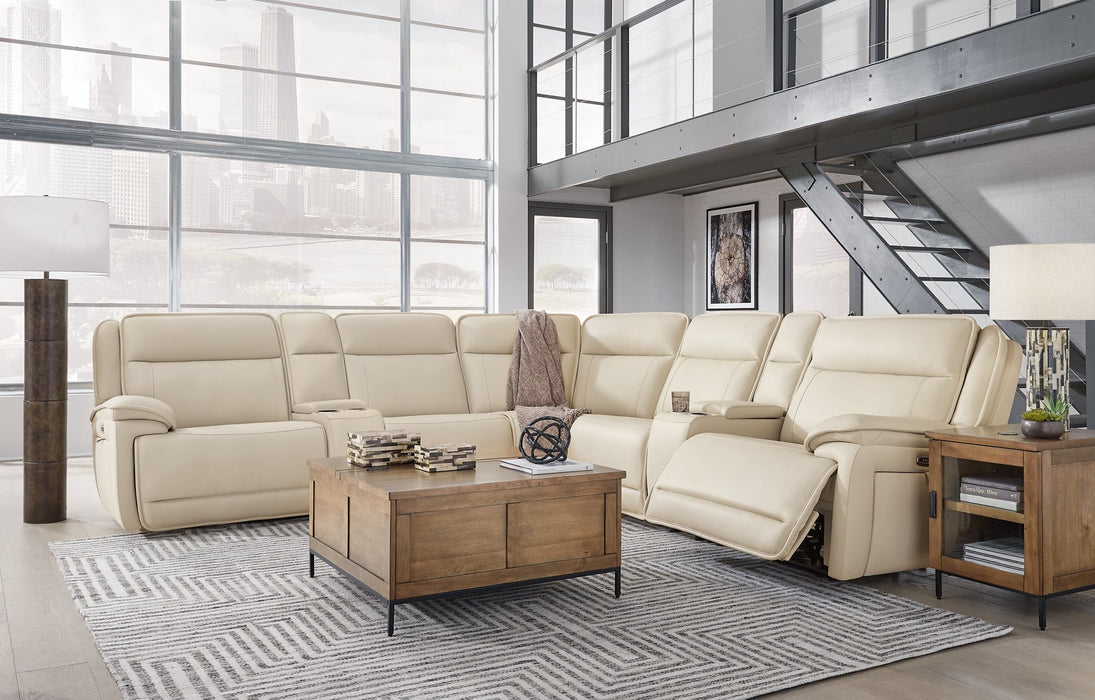 Double Deal Reclining Sectional with 2 Consoles - U&U Home Budget Furniture (Carteret, NJ)