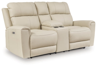 Dahlmoore Power Reclining Loveseat with Console - U&U Home Budget Furniture (Carteret, NJ)