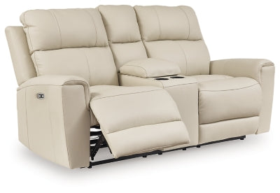 Dahlmoore Power Reclining Loveseat with Console - U&U Home Budget Furniture (Carteret, NJ)
