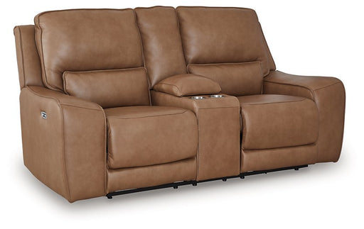 DeepWakes Power Reclining Loveseat with Console - U&U Home Budget Furniture (Carteret, NJ)