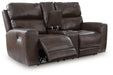 Crossplex Power Reclining Loveseat with Console - U&U Home Budget Furniture (Carteret, NJ)