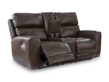 Crossplex Power Reclining Loveseat with Console - U&U Home Budget Furniture (Carteret, NJ)