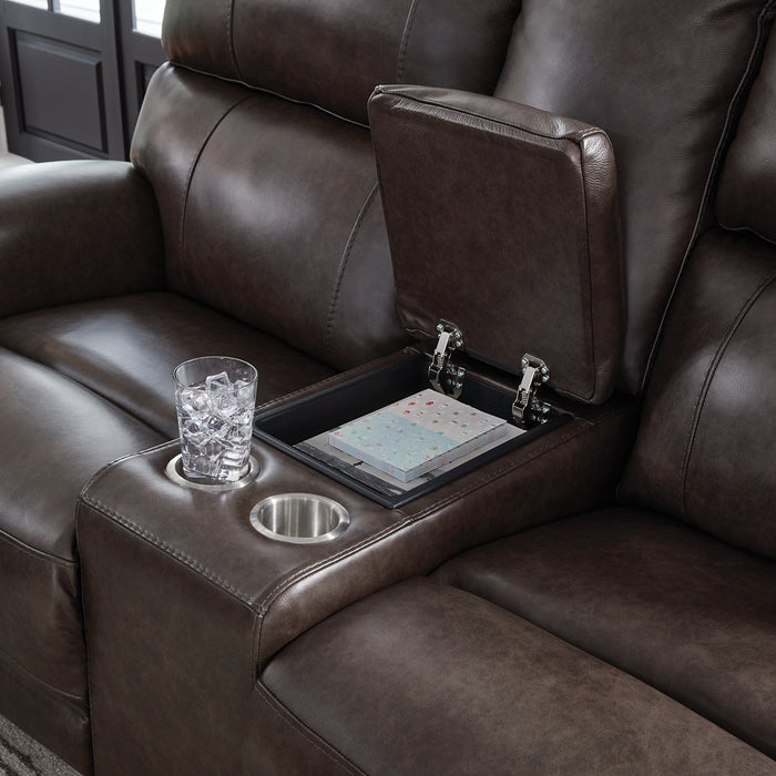 Crossplex Power Reclining Loveseat with Console - U&U Home Budget Furniture (Carteret, NJ)