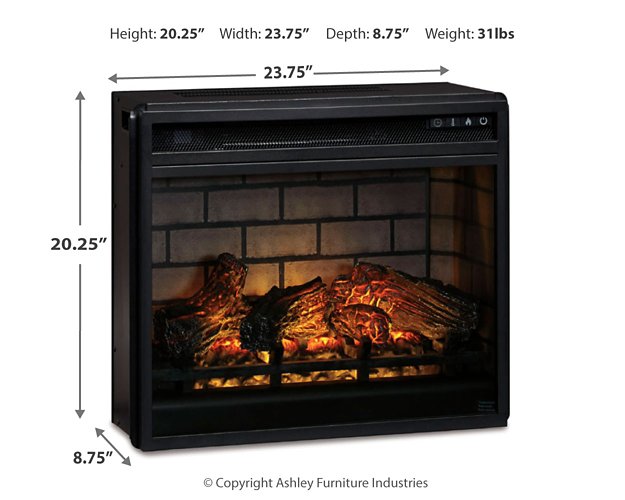 Wildenauer 76" TV Stand with Electric Fireplace - U&U Home Budget Furniture (Carteret, NJ)