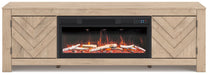 Cayboni 71" TV Stand with Electric Fireplace - U&U Home Budget Furniture (Carteret, NJ)
