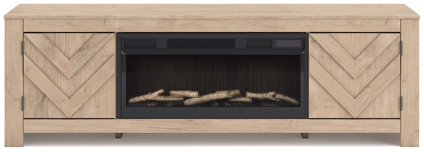 Cayboni 71" TV Stand with Electric Fireplace - U&U Home Budget Furniture (Carteret, NJ)
