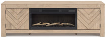 Cayboni 71" TV Stand with Electric Fireplace - U&U Home Budget Furniture (Carteret, NJ)