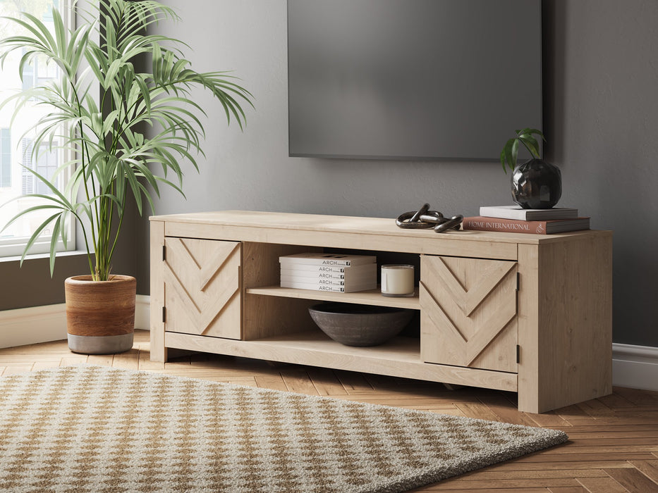 Cayboni 71" TV Stand with Electric Fireplace - U&U Home Budget Furniture (Carteret, NJ)