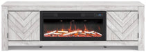 Cayboni 71" TV Stand with Electric Fireplace - U&U Home Budget Furniture (Carteret, NJ)