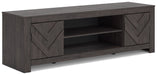 Cayboni 71" TV Stand with Electric Fireplace - U&U Home Budget Furniture (Carteret, NJ)