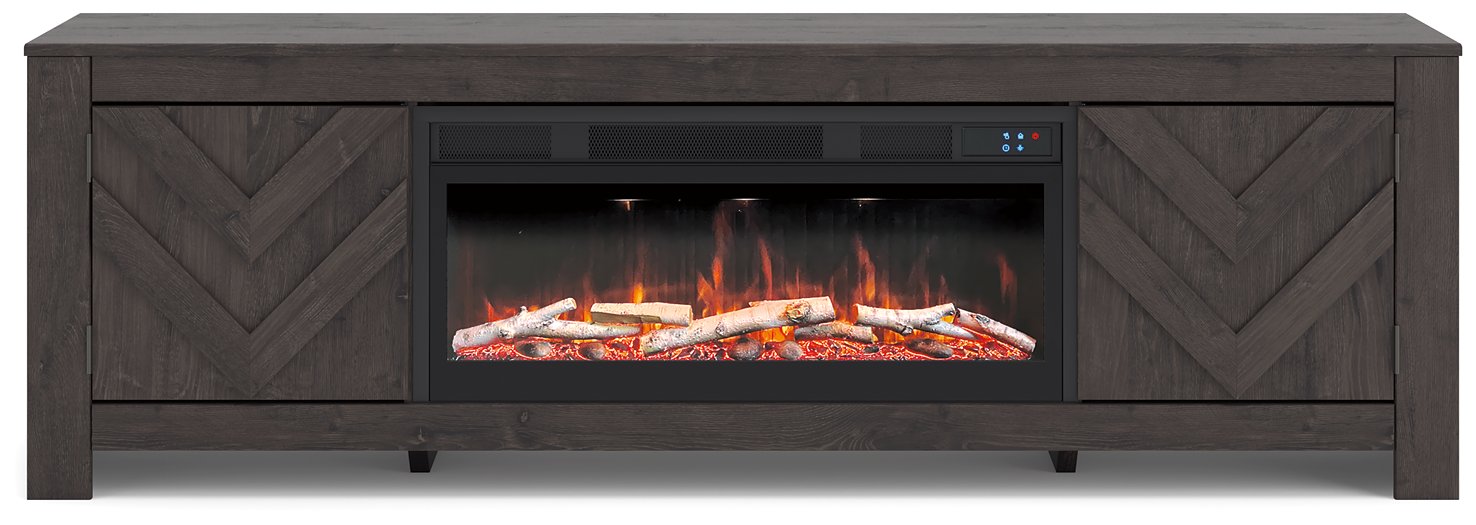 Cayboni 71" TV Stand with Electric Fireplace - U&U Home Budget Furniture (Carteret, NJ)