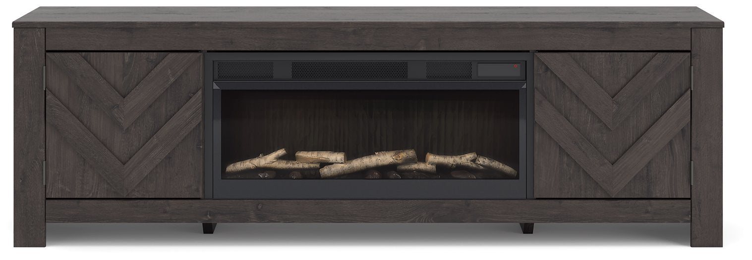 Cayboni 71" TV Stand with Electric Fireplace - U&U Home Budget Furniture (Carteret, NJ)