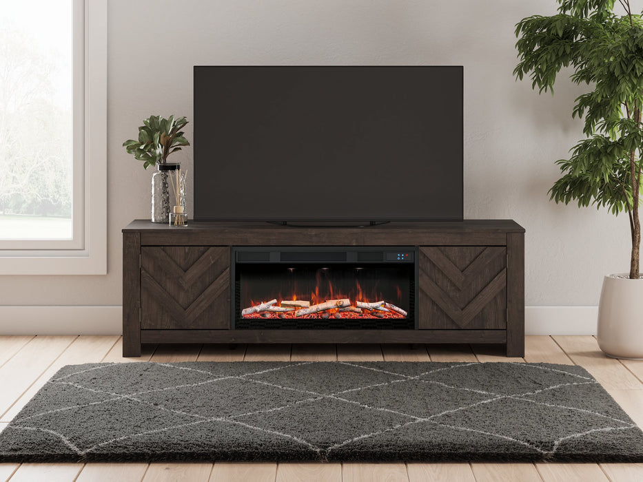 Cayboni 71" TV Stand with Electric Fireplace - U&U Home Budget Furniture (Carteret, NJ)